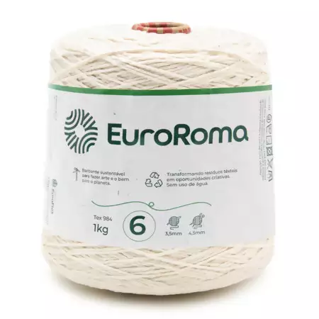 Barbante EuroRoma CRU n°6 - 1kg 0100- Cru
